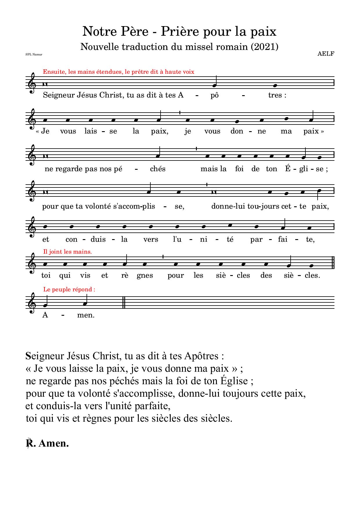 Notre Père – Prière pour la paix-page-001 | Service de pastorale liturgique